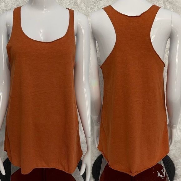 NWOT Over the Limit Orange Racerback Tank Top M - Picture 2 of 14